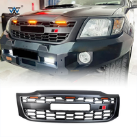Grilles ABS tout-terrain haute performance, pièces de camion, peinture noire, calandre avant avec feux pour Hilux Vigo 2012 2013 2014 2015