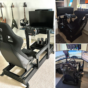 Simulateur de course automobile PX 1 en aluminium, entièrement réglable et personnalisé, pour une expérience de course complète, compatible SC et Rally, pour jeux de course automobile - Product Image 6