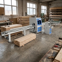 Scanneur Défauts Bois Massif Haute Vitesse Scie Tronçonnage Optimisée Machine Coupe Transversale Automatique pour Bois