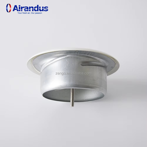 Válvula de Escape de Aire Metálica <span class=keywords><strong>ZENGO</strong></span> EV, Difusor de Techo Redondo de Acero, Rejilla de Ventilación, Sistema HVAC con Collar de Montaje - Product Image 5