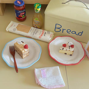 En stock, assiettes à dessert en <span class=keywords><strong>porcelaine</strong></span> de style français rétro, écologiques, compatibles lave-vaisselle, 50 pièces MOQ, mariage, fête, restaurant - Product Image 3