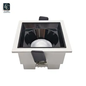 Alta Qualidade No Strobe Anti-Glare Design Alumínio Recesso 7W 12W 18W COB LED Downlight