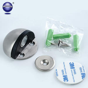 Butoir <span class=keywords><strong>de</strong></span> <span class=keywords><strong>porte</strong></span> moderne en acier inoxydable, <span class=keywords><strong>demi</strong></span>-<span class=keywords><strong>lune</strong></span>, auto-adhésif, monté au sol, pour salle <span class=keywords><strong>de</strong></span> bain - Product Image 1