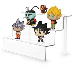 Acrílico Riser Display Prateleira para Amiibo Funko POP Figuras Cupcakes Suporte para Mesa Do Armário Bancadas Coleção Cupcake