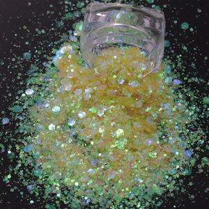 Paillettes pour nail art en vrac, grosses et irisées, poudre holographique PET, couleurs personnalisables, 0,01-6,0 mm, décorations de Noël - Product Image 5