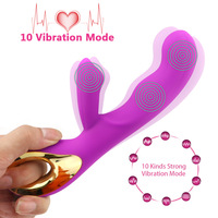 Wiederaufladbarer 10-Modus Zauberstab-Vibrator für Frauen G-Punkt & Klitoris-Stimulation Silikon+ABS Material 100% Wasserdicht