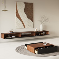 Offre spéciale, vente en gros en usine, meuble TV moderne en bois massif et table basse pour salon, meuble multimédia, meuble TV, support