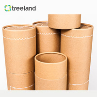 Conteneur d'emballage en carton Kraft cylindre biodégradable 50g avec disparition et estampage pour baume à lèvres déodorant chocolat et plus