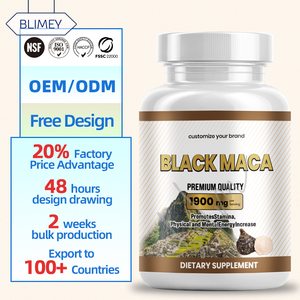 Capsules pour la fertilité et l'énergie masculine avec Maca noire naturelle - Complément alimentaire à base de plantes pour hommes avec soutien immunitaire - Product Image 1