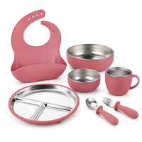 Ensemble de bols d'alimentation pour bébé sans BPA, colorés, avec couvercle en silicone de qualité alimentaire pour les tout-petits et les enfants par Zeto
