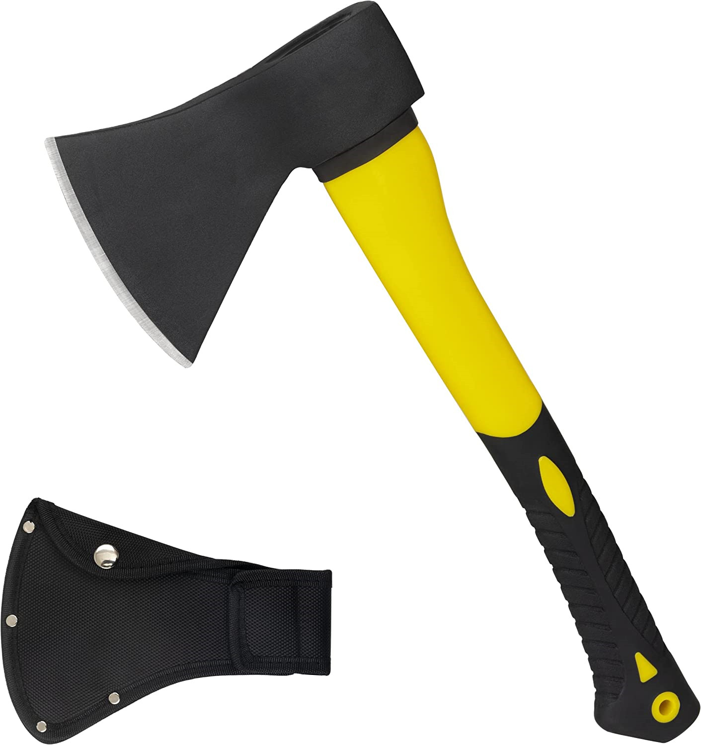 Isunpro Бесплатная доставка Деревянный Топор с оболочкой со стекловолокном амортизирующие и противоскользящей ручкой 15 дюймов походная вилка топор