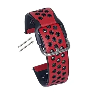 사용자 정의 시계 액세서리 교체 밴드 시계 손목 레트로 가죽 시계 스트랩 22mm