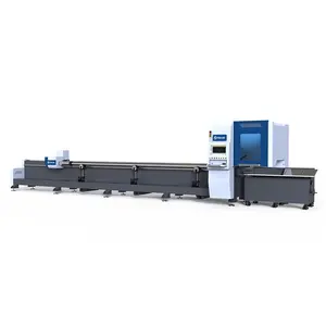 Mesin pemotong laser pipa cepat kualitas tinggi berbagai bentuk pemotong tabung CNC mesin pemotong laser serat Pipa pipa harga Meksiko