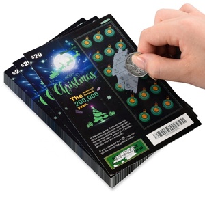 Hot Holiday Lottery Scratch Off Wholesale Full Color Flexography Factory Customized Lottery Paper Card Printing Supplier - Product Image 1