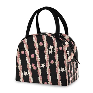 Sac isotherme pour le déjeuner, design hawaïen Puakenikeni, pour enfants et adultes, sac isotherme pour le travail, petit sac à lunch pour le bureau - Product Image 1