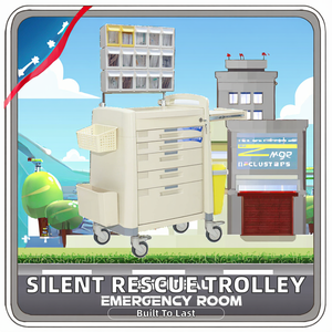 Carrito Médico de Emergencia Multifuncional GINEE MEDICAL con Ruedas Silenciosas de Acero Inoxidable, Modelo B14, 1 Año de Garantía - Product Image 2