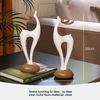Figurine de cerf en résine, décoration de table pour salon, meuble TV et entrée, décoration bohème pour la maison, accessoires écologiques pour la maison, décoration moderne pour la maison