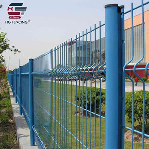 Vente directe d'usine Clôture incurvée 3D avec poteau en pêche revêtu de poudre, clôture à pliage triangulaire pour la sécurité des usines - Product Image 3