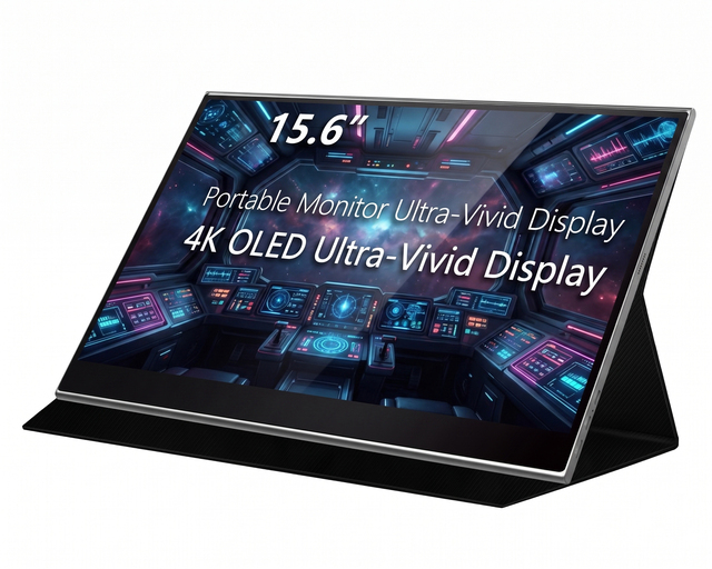 OEM 15.6 4K OLED Touch Type C Portable Monitor IPS Panel Custom Logo Packaging MacBook PS5 Designers External Mobile