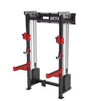Máquina de Ejercicios Multifuncional REYK de Acero Inoxidable para Montar en la Pared, con Sistema de Poleas Cruzadas y Pila de Pesas de 75 kg+, Equipo de Ejercicio Completo para el Hogar