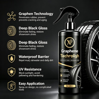 Spray de revêtement de pneus marque privée, brillance noire intense, anti-âge, pour lustrage de pneus de voiture, pour le detailing automobile, approvisionnement en gros