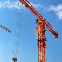 Grue à tour à plateforme plate QTZ600 H8042A d'occasion, capacité de charge de 25 tonnes, avec certification CE, fournisseur de grues à tour d'occasion