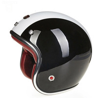 Casque ouvert vintage en fibre de verre BEON B108, casque de moto tendance, crème blanc, Italie, rétro, classique, chopper, pour moto
