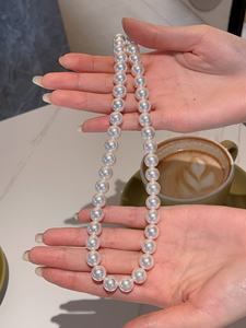 FANYA FYXL1124 Women's AAAAA Grade Imitation Pearl Necklace in 6mm/8mm/10mm/12mm Sizes 43cm Length Gold Plated Clasp Design - Product Image 4