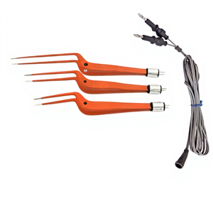 Ensemble de 3 pinces bipolaires à baïonnette en acier inoxydable certifiées CE, antiadhésives, avec cordon de 3 mètres, instruments de chirurgie générale - Product Image 1