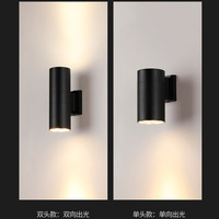 Lámpara de Pared LED Cilíndrica Impermeable para Exteriores, Moderna, para Jardín, Terraza o Villa