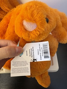 Peluche <span class=keywords><strong>Lapin</strong></span> <span class=keywords><strong>Orange</strong></span> Édition Limitée 25ème Anniversaire 31cm – <span class=keywords><strong>Doudou</strong></span> Doux pour Enfants, Cadeau Idéal - Product Image 3