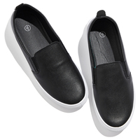 Baskets décontractées unisexes en toile et cuir, style mode, avec amorti, pour l'extérieur, à enfiler, pour femmes, de fabrication chinoise