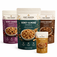 Sachet Doypack en Mylar et Kraft avec fermeture zip, qualité alimentaire, pour mélange de cacahuètes croustillantes, vente en gros