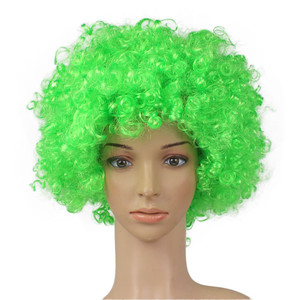 Perruque de cheveux synthétiques bruns, bandeau <span class=keywords><strong>Disco</strong></span> Clown, perruque de fête <span class=keywords><strong>Afro</strong></span> brune - Product Image 3