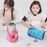 Nouvelle Trousse à Crayons Créative Grande Capacité Durable pour Étudiants, Boîte à Papeterie Multifonctionnelle à Motifs de Dessins Animés, Sac à Stylos Mignon pour Garçons et Filles