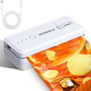 Mesin Segel Panas Magnetik Mini Portabel dengan Pemotong untuk Menyegel Keripik dan Kantong Dilengkapi Baterai - Product Image 1