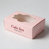 Boîtes d'emballage en papier pour pâtisseries, brownies, beignets, biscuits, pain, bonbons, boîte alimentaire personnalisée avec fenêtre transparente