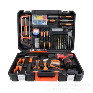 Juego de herramientas Joygood JG-076, taladro recargable con batería de litio, kit de reparación para el hogar y el automóvil con herramientas manuales y accesorios. - Product Image 2