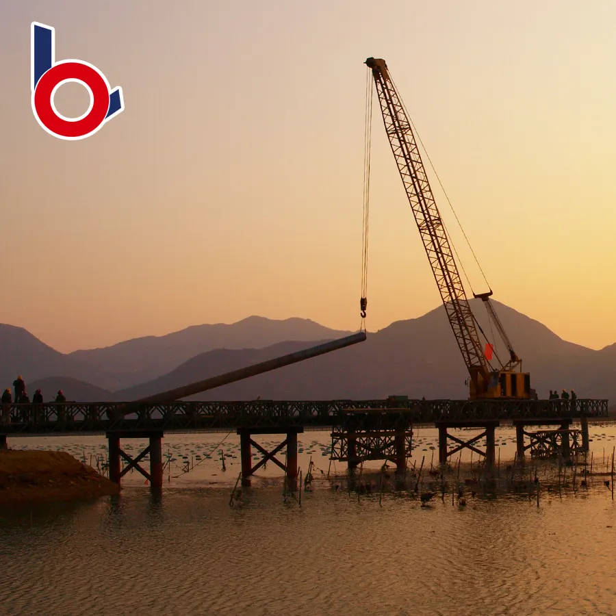 Çin hızlı inşa prefabrik çelik yapı geçici köprü taşınabilir yaya 321 büyük duvar modüler kafes geçici köprü