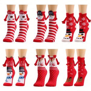 Calcetines Navideños de Algodón con Diseño de Santa Claus, Magnéticos, Novedad <span class=keywords><strong>2023</strong></span> - Product Image 1