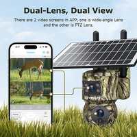 Caméra solaire double objectif Q538 6MP 355 PTZ Zoom 2.8mm+8mm Suivi de mouvement PIR Vision nocturne Audio bidirectionnel IP66 Cloud Vente en gros