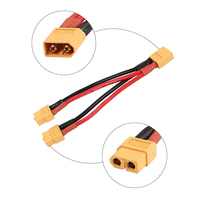 Câble d'extension en PVC 14AWG XT60 1 mâle vers 2 femelles en Y pour batterie Lipo RC