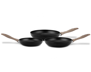 3-Mảnh Thiết Lập Không Dính Rèn Nhôm Chảo Với Cảm Ứng Mềm Mại Xử Lý Granite Đá Cẩm Thạch Lớp Phủ - Product Image 3