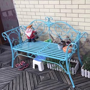 Banc <span class=keywords><strong>en</strong></span> <span class=keywords><strong>fer</strong></span> <span class=keywords><strong>forgé</strong></span> blanc avec accoudoirs, style europé<span class=keywords><strong>en</strong></span>, pour villa, cour, café, balcon, <span class=keywords><strong>jardin</strong></span> extérieur, mobilier d'extérieur - Product Image 2