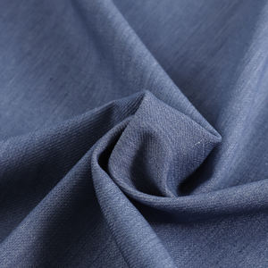 مخزون بالجملة نسيج البوليستر فسكوز نسيج التويل النيلي الدنيم الناعم مختلف الألوان البوليستر للقمصان أو السراويل - Product Image 2