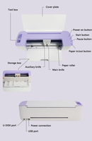 Plotter de Corte Inteligente E-Cut de 330 mm de Alta Calidad, Plotter de Corte Automático Mini Portátil y Económico