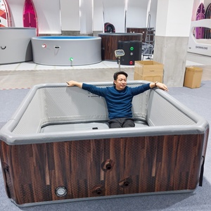 Spa <span class=keywords><strong>gonflable</strong></span> carré Mansen pour l'extérieur, <span class=keywords><strong>piscine</strong></span> pour 4 personnes, <span class=keywords><strong>6</strong></span> <span class=keywords><strong>pieds</strong></span>, bain à remous avec pompe - Product Image 5