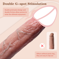 Funda Extensora Realista con Control Remoto de 8 Velocidades para Agrandar el Pene Vibrador Juguetes Sexuales Eróticos para Parejas Masturbador