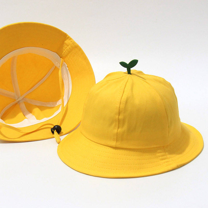 Yellow Hat Fisher Children's Small Yellow Hat Printed Logo Visor