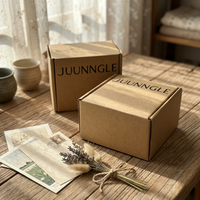 Boîtes en papier kraft écologiques personnalisées, matériaux recyclés, design pliable auto-élevant pour l'emballage des chaussettes, logo personnalisé